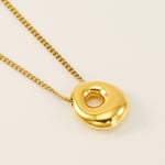 Gold color / 1 Piece Simple Series Daily Letter O Titanium Steel  Gold Color Unisex Pendant Necklaces Picture15